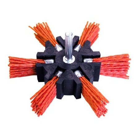 Century Drill & Tool Century Drill 77341 Flap Brush 4" Dia. 1/4" Shank Size Nylon 77341